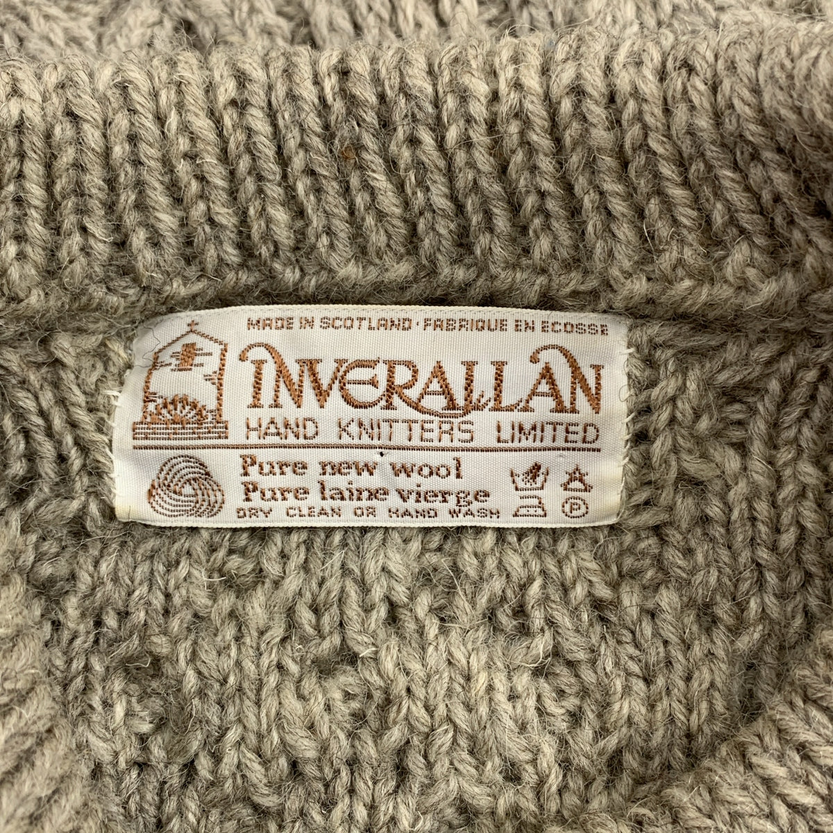 INVERALLAN / 인버 알란 | 울 케이블 알란 니트 스웨터 |