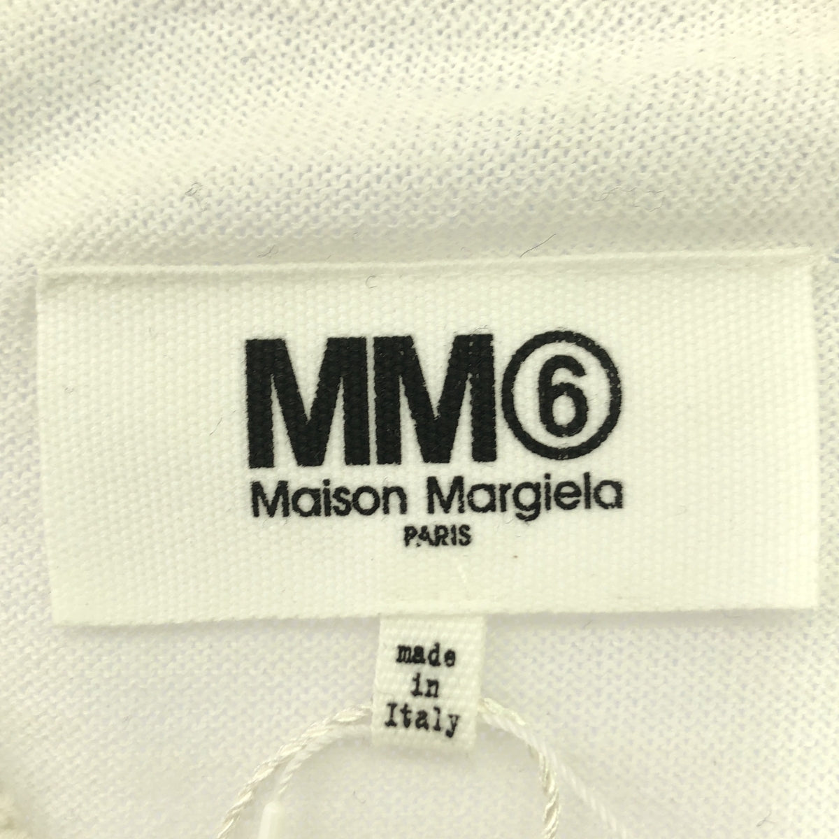 【新品】  MM6 Maison Margiela / エムエムシックスメゾンマルジェラ | 2019AW | ウール混 ロングリブ デザイン プルオーバー ニット | M | ホワイト | レディース