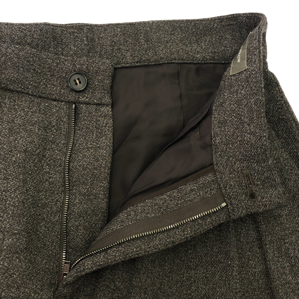 [狀況良好] WIRROW |羊毛兩褶休閒褲/有襯裡 | 1 |棕色 |男士