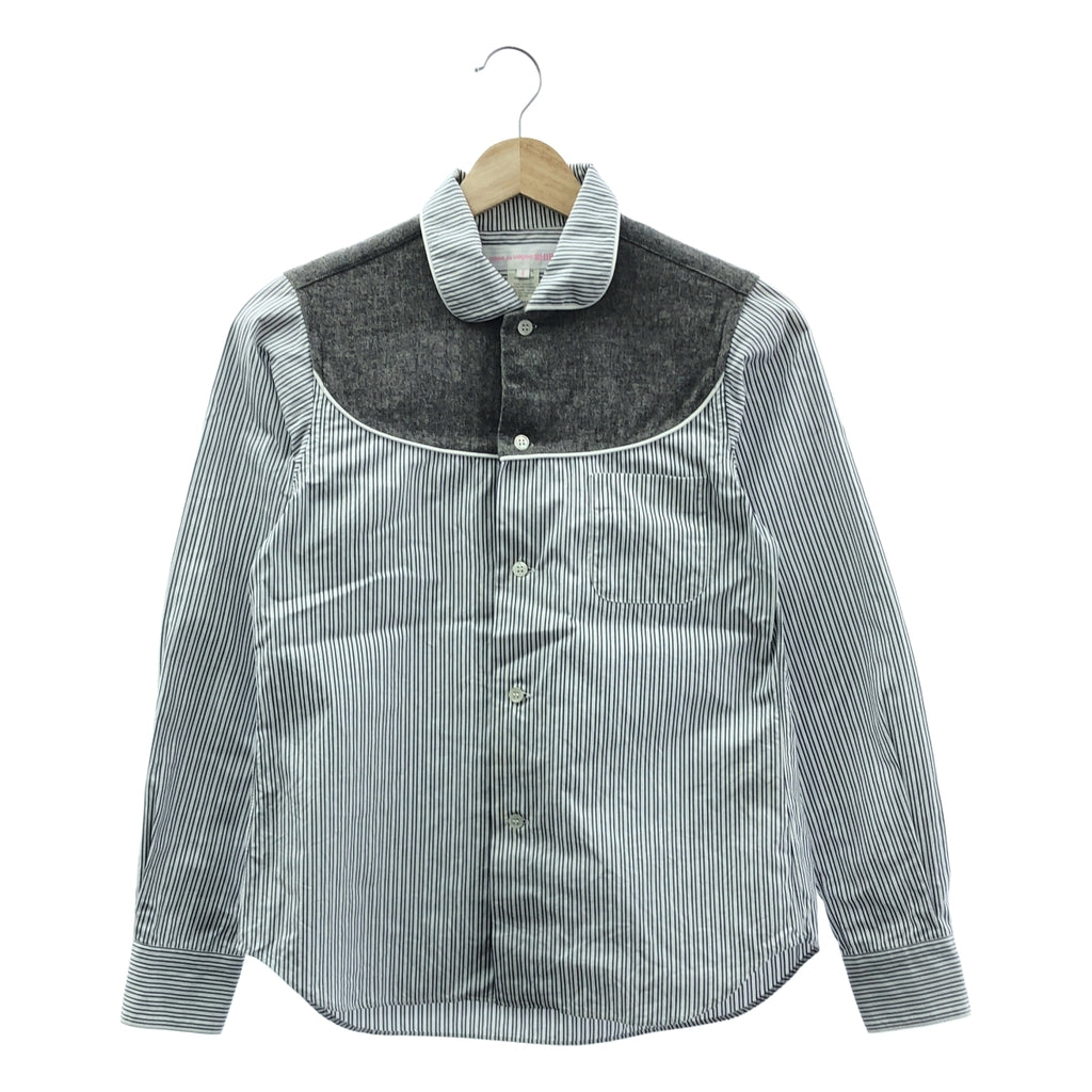 COMME des GARCONS SHIRT / 콤데 갤슨 셔츠 | 울 코튼 다른 소재 전환 셔츠 블라우스 | S |
