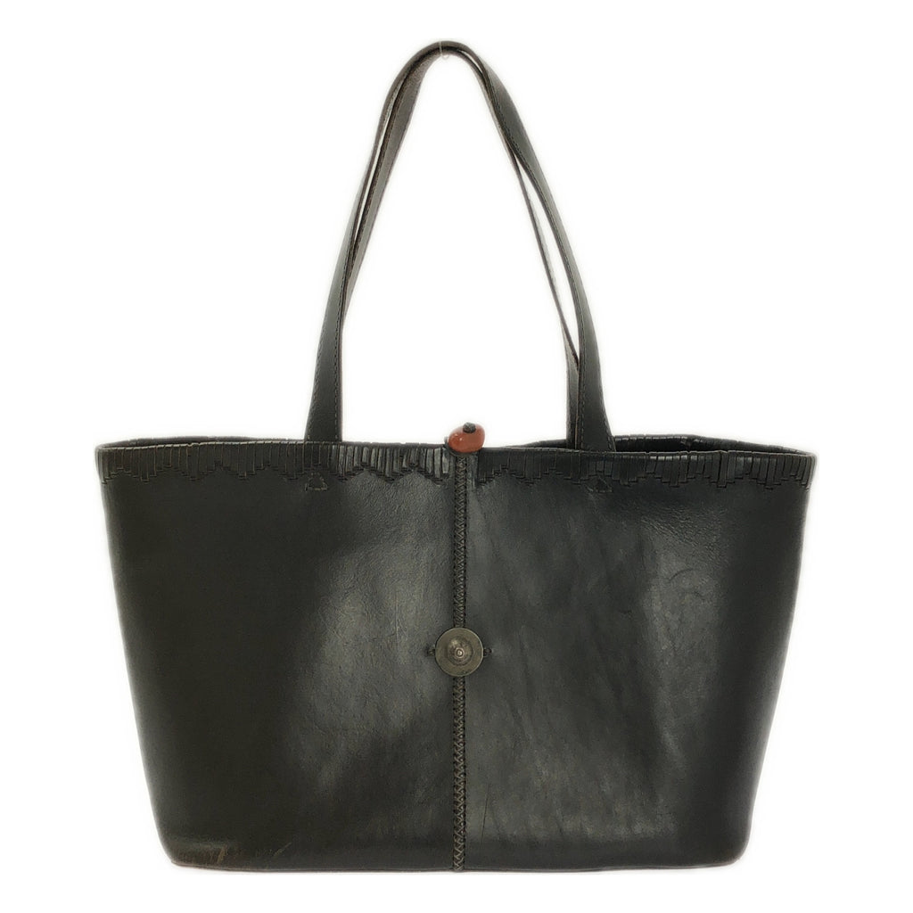 HENRY BEGUELIN / エンリーベグリン | レザー ワイド トートバッグ | ブラック | レディース