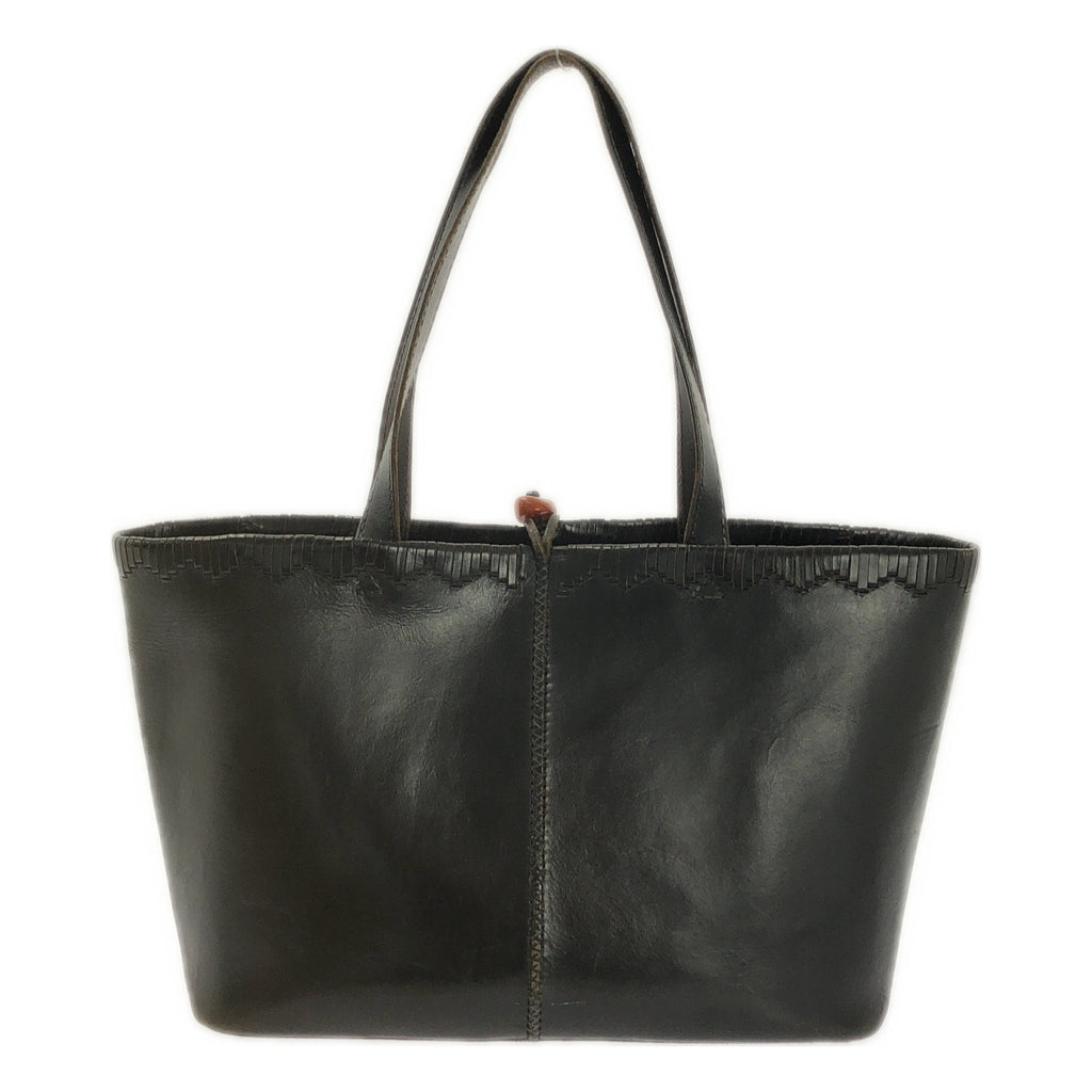 HENRY BEGUELIN / エンリーベグリン | レザー ワイド トートバッグ | ブラック | レディース