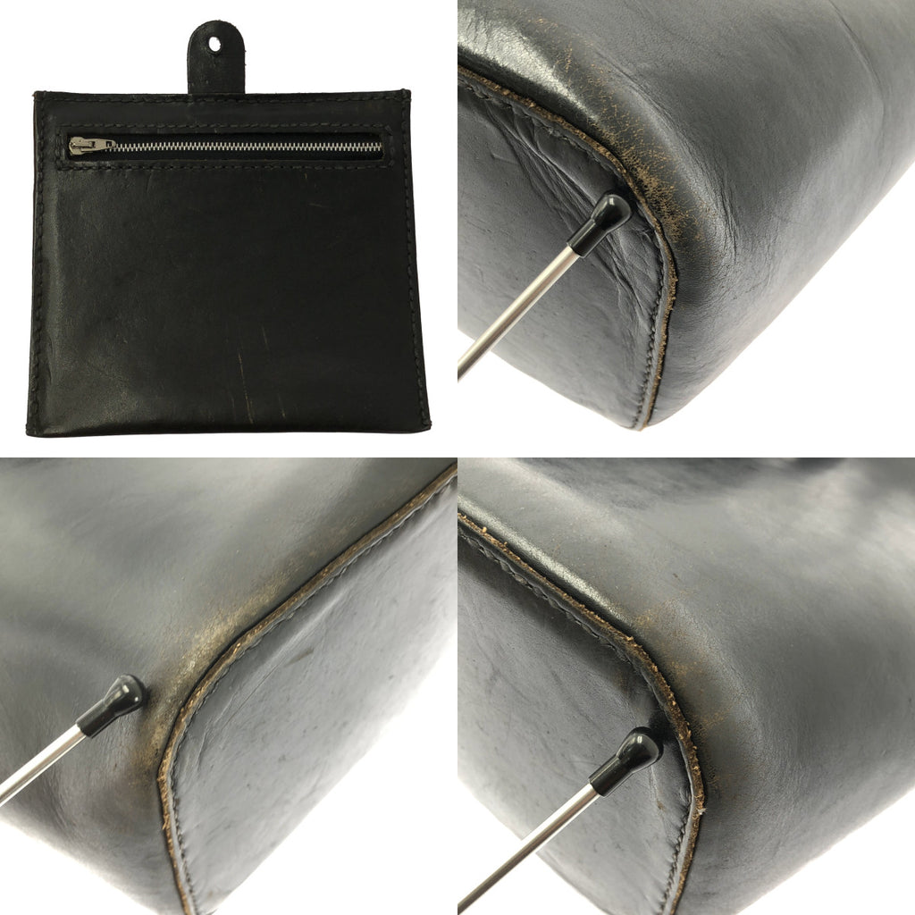 HENRY BEGUELIN / エンリーベグリン | レザー ワイド トートバッグ | ブラック | レディース