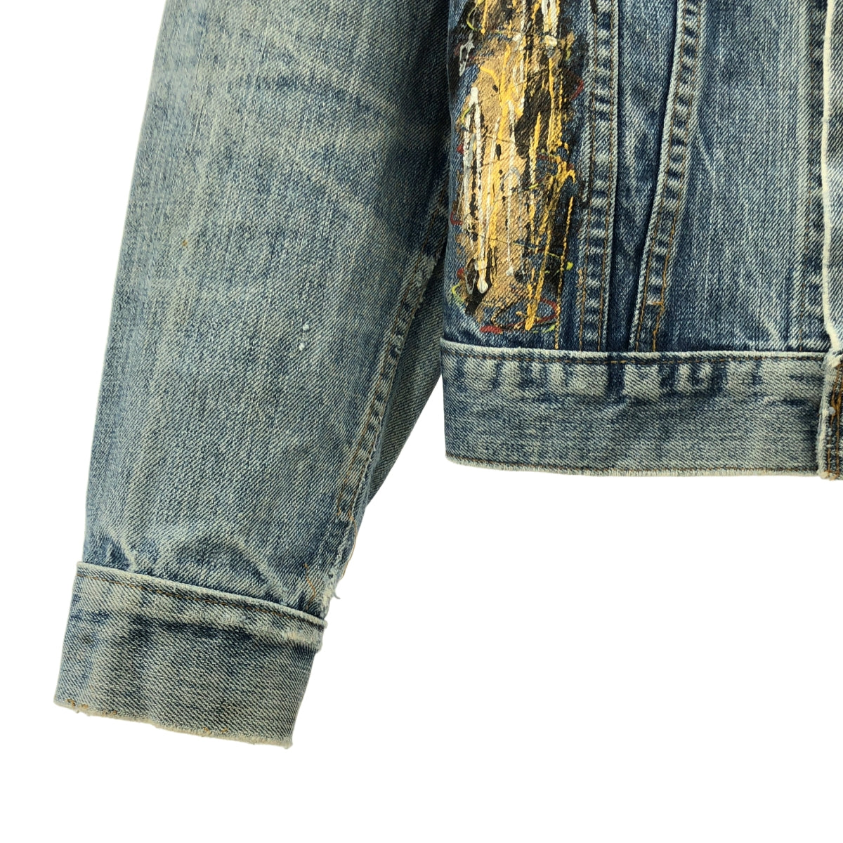 Levi's | 重製彩繪牛仔短版外套 / 印有 522 字樣 |