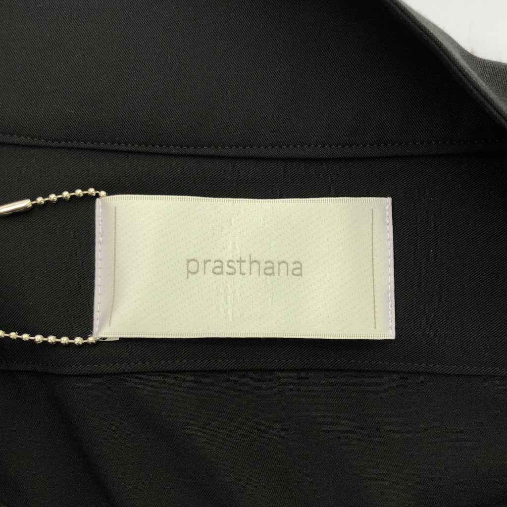 【신품】 prasthana / 프라스타나 | stand neck bigsleeve S / S shirt 반소매 셔츠 | M | 블랙 | 남성