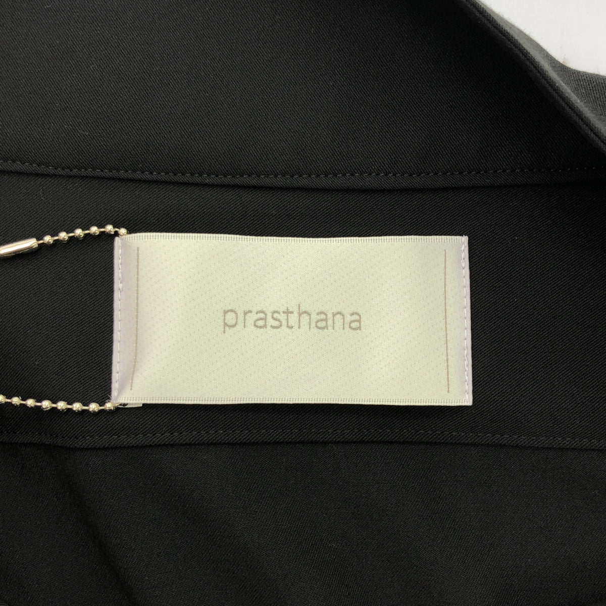 [新] prasthana / Prasthana |立領大袖 S/S 襯衫 | M |黑色 |男士