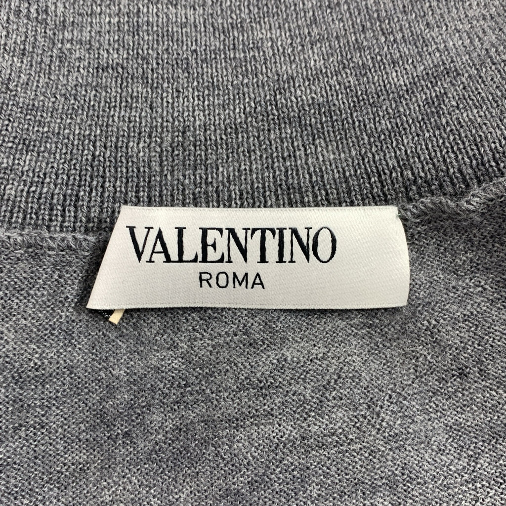 VALENTINO / 발렌티노 | 레이어드 슬리브 프론트 리본 터틀넥 니트 | 42 |