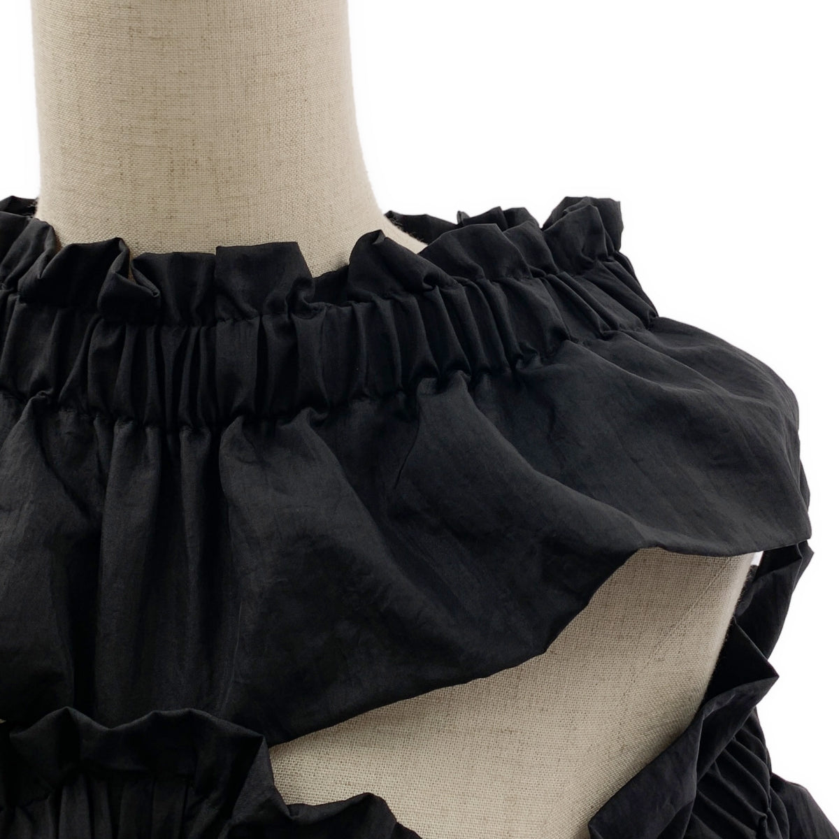 HOUGA / ホウガ | kiki frill skirt / ワッシャー カットアウト ウエストゴム ボリューム スカート ワンピース |