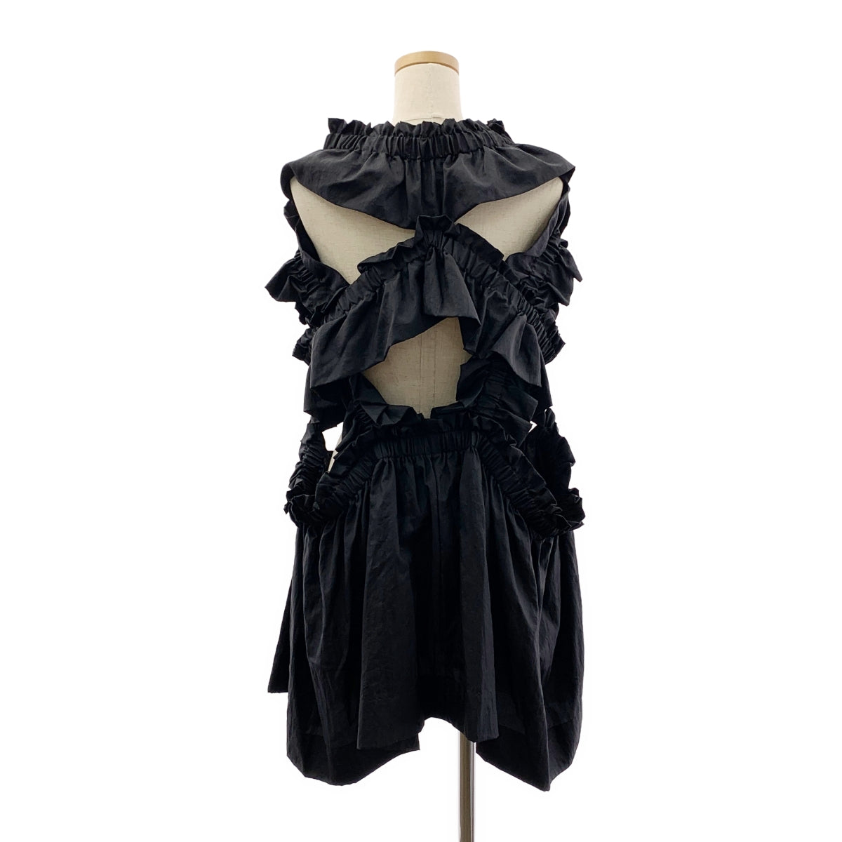 HOUGA / ホウガ | kiki frill skirt / ワッシャー カットアウト ウエストゴム ボリューム スカート ワンピース |