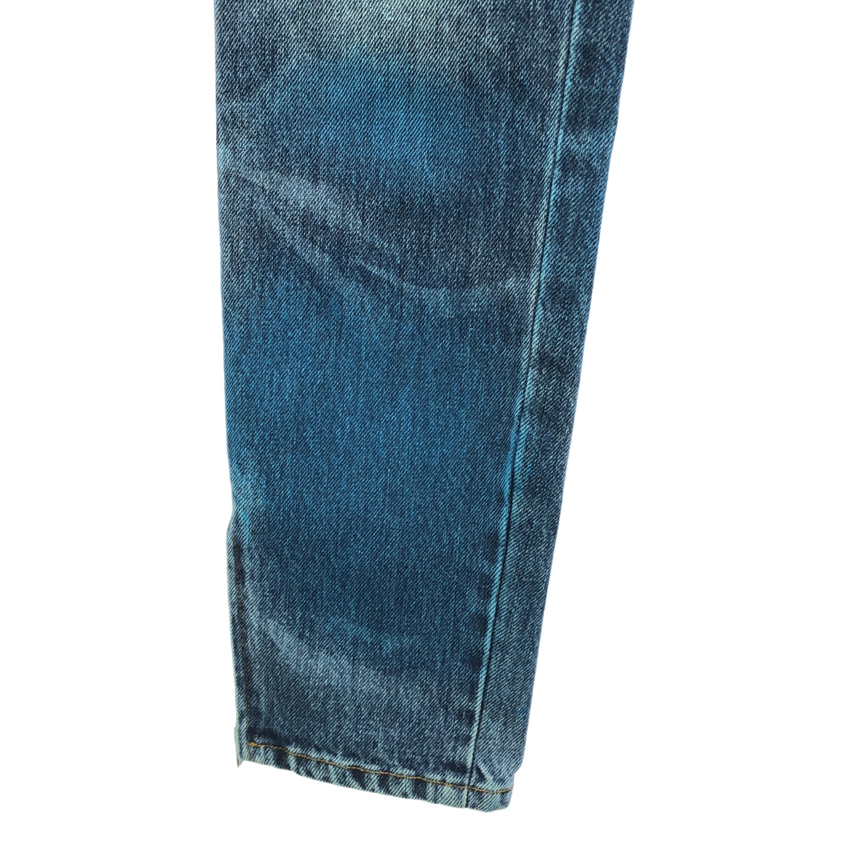 【美品】  CHANEL / シャネル | ペイント加工 ココマーク裾ジップ デニムパンツ | 34 | インディゴ | レディース