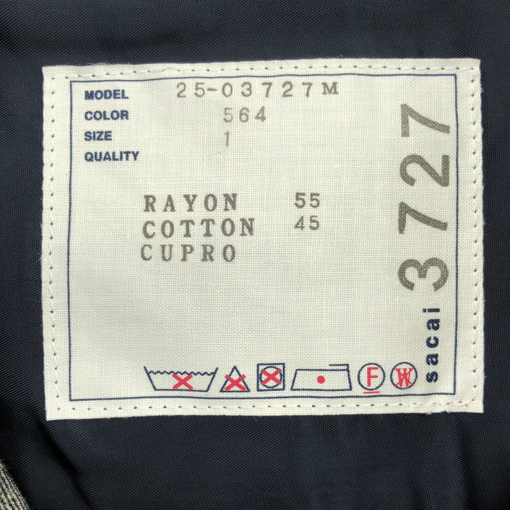 sacai | 格紋印花襯衫，開領，格紋印花，短袖 | 尺寸 1 | 男款