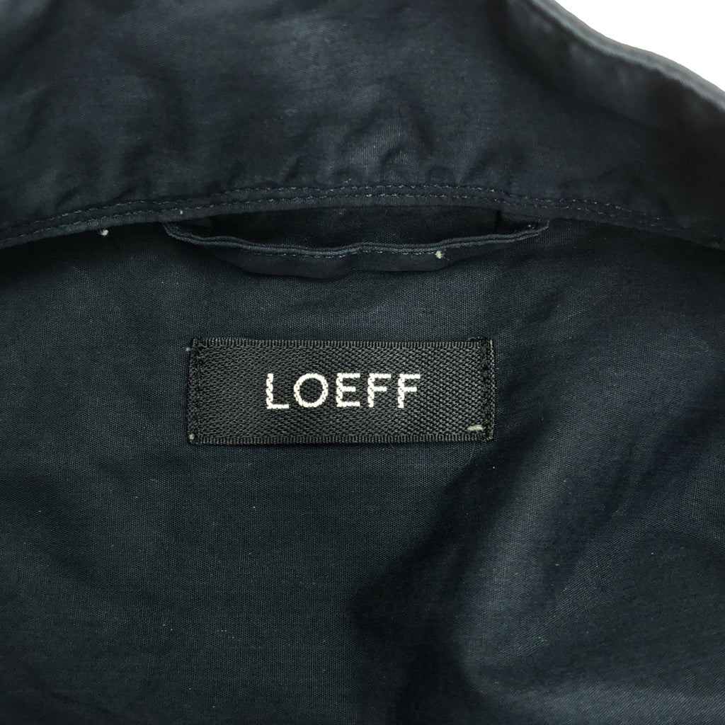 LOEFF / ロエフ | コットンポプリンプリーツロングシャツ | 1 | ネイビー | レディース