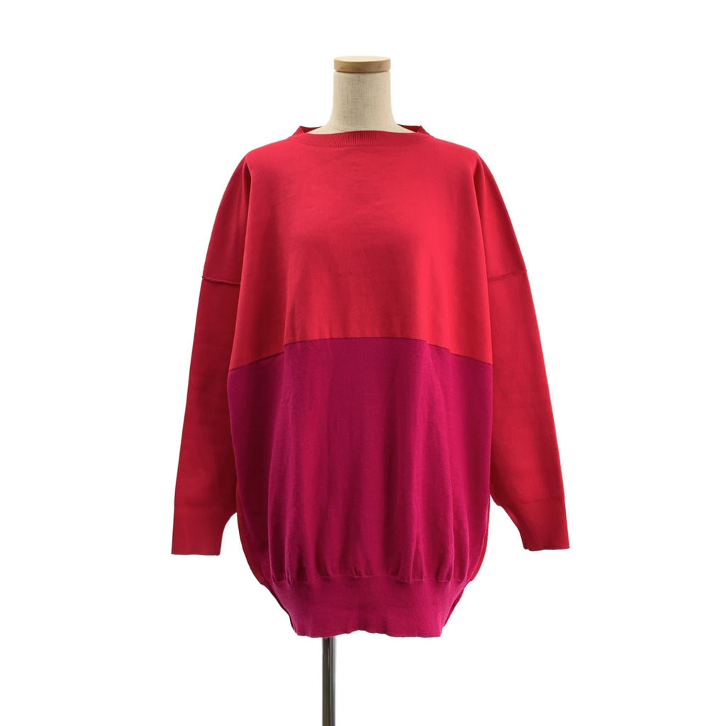 JUNYA WATANABE COMME des GARCONS / ジュンヤワタナベ | 2016AW | バイカラー インサイドアウト ニット プルオーバー | S | ピンク系 | レディース