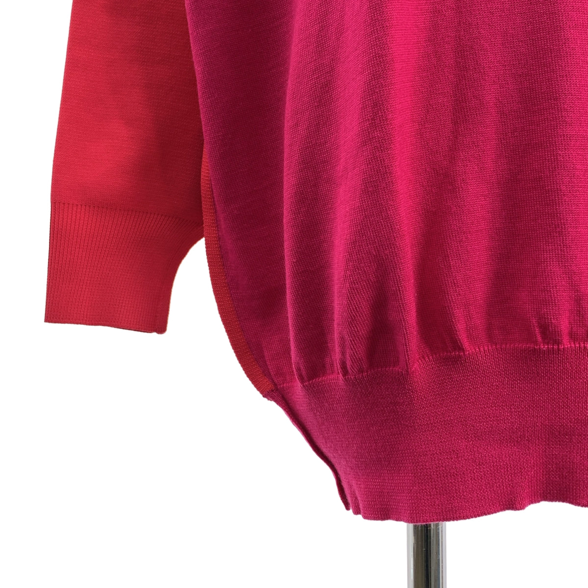 JUNYA WATANABE COMME des GARCONS / ジュンヤワタナベ | 2016AW | バイカラー インサイドアウト ニット プルオーバー | S | ピンク系 | レディース