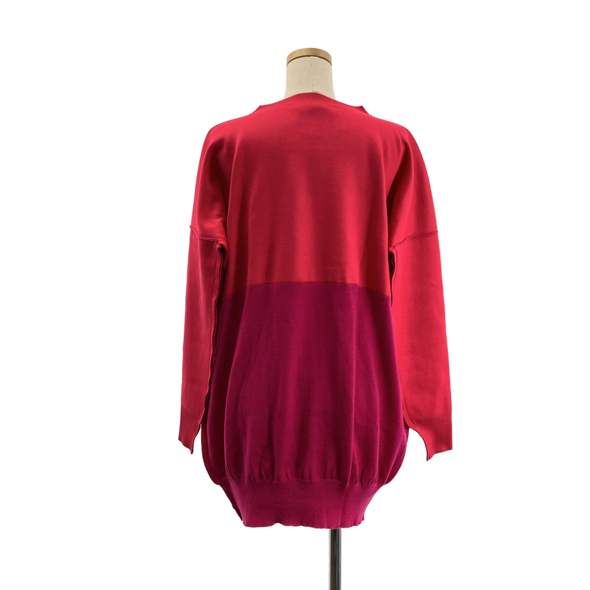 JUNYA WATANABE COMME des GARCONS / ジュンヤワタナベ | 2016AW | バイカラー インサイドアウト ニット プルオーバー | S | ピンク系 | レディース