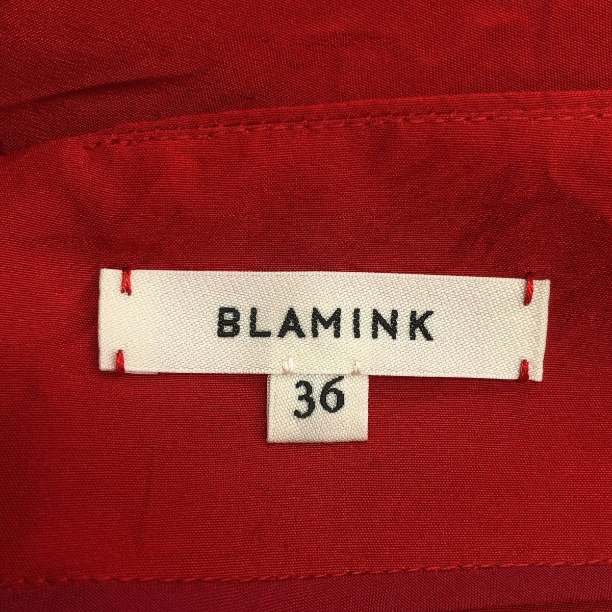【美品】  BLAMINK / ブラミンク | 2023AW | シワ加工 シルク ロング スカート | 36 | レッド | レディース