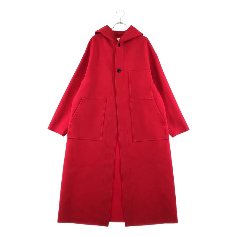 HYKE / ハイク | 2023AW | MELTON HOODED WORK COAT 連帽大衣 | 1 | 女款
