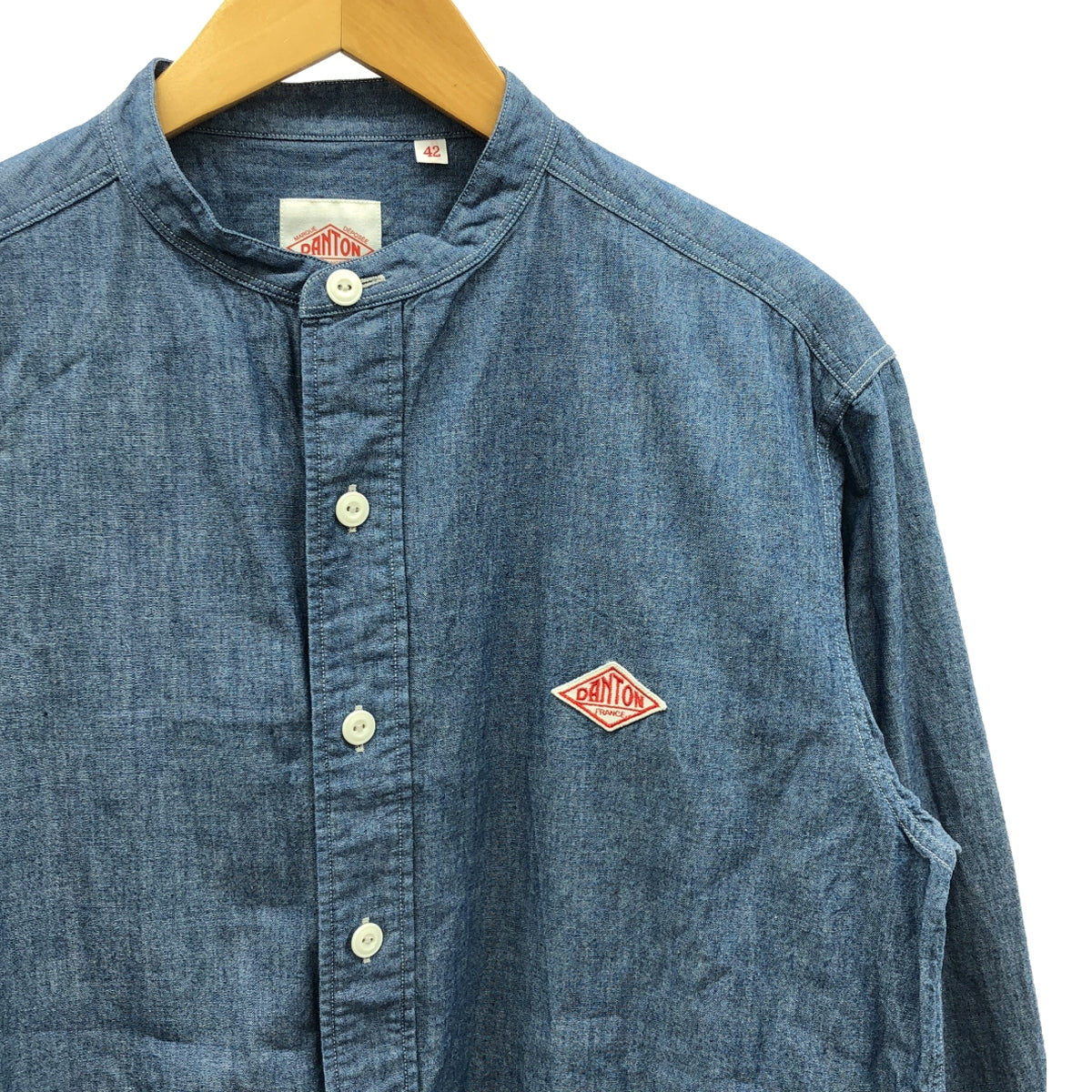 DANTON | Oxford band collar shirt | 42 | Men's