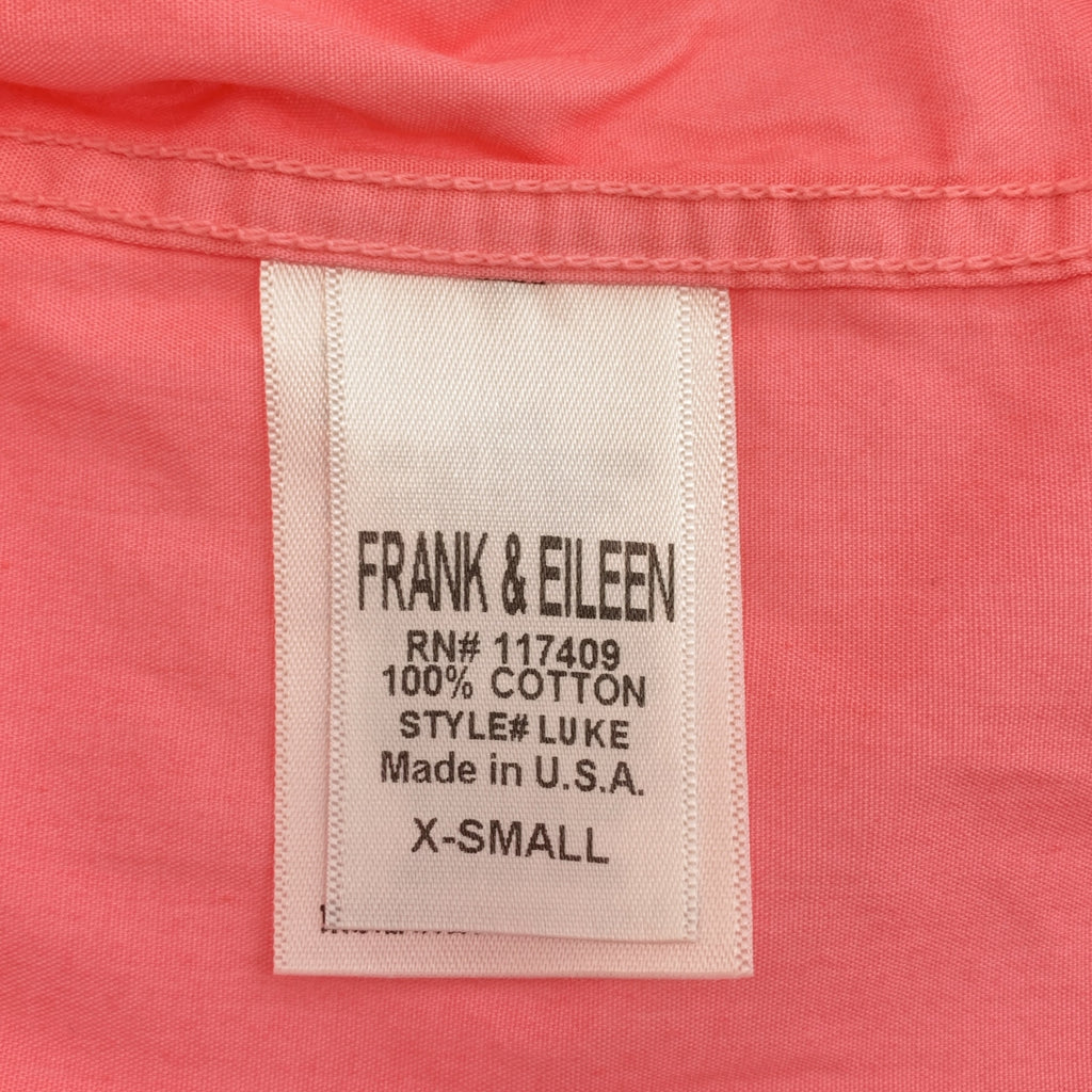 Frank&Eileen / フランクアンドアイリーン | LUKE コットン ライトポプリン ポケットシャツ | XS | ピンク | メンズ