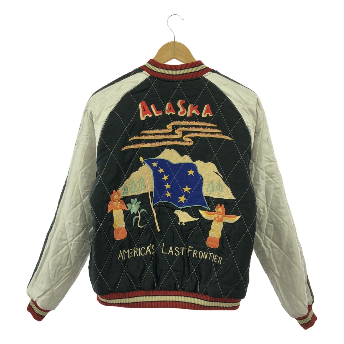 【美品】  TAILOR TOYO / テイラー東洋 | 2024AW | Velveteen Souvenir Jacket MOUNTAIN GOAT × ALASKAN FLAG 別珍 スーベニア ジャケット スカジャン | M | ネイビー | メンズ