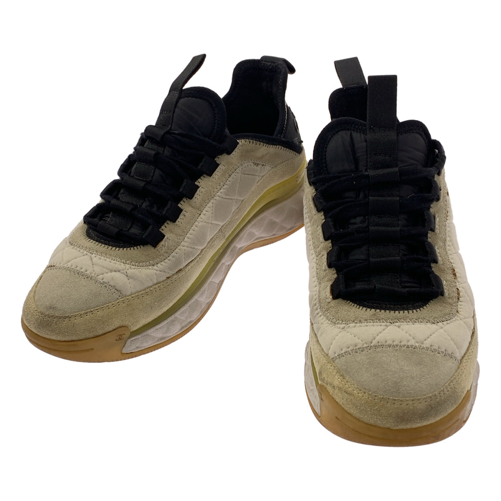 CHANEL / シャネル | G38501 ココマーク マトラッセ キルティング スエード スニーカー | 37 | レディース