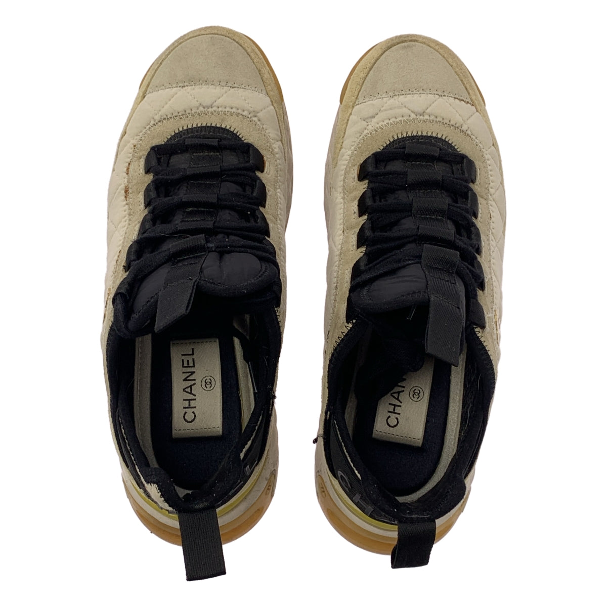 CHANEL / シャネル | G38501 ココマーク マトラッセ キルティング スエード スニーカー | 37 | レディース