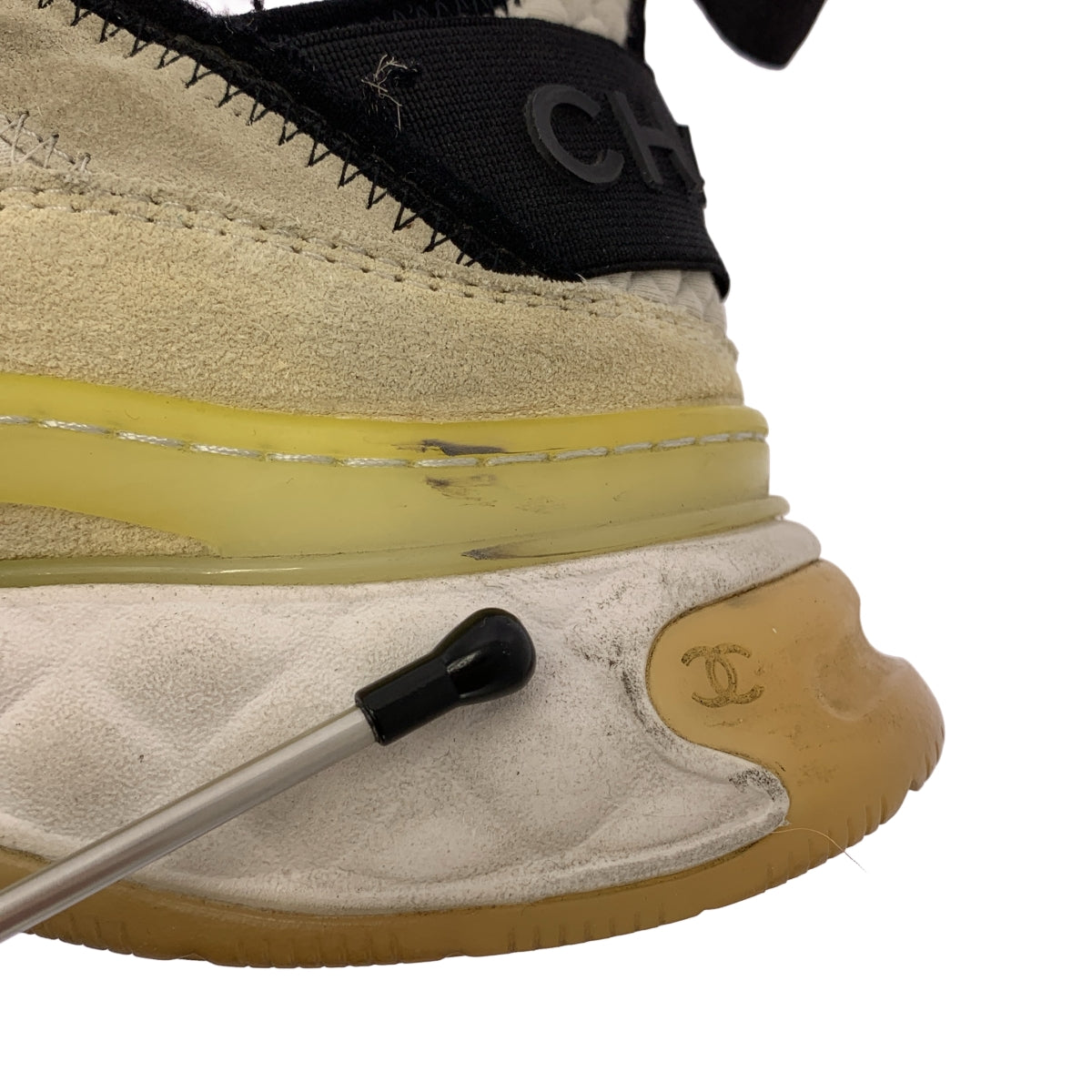 CHANEL / シャネル | G38501 ココマーク マトラッセ キルティング スエード スニーカー | 37 | レディース