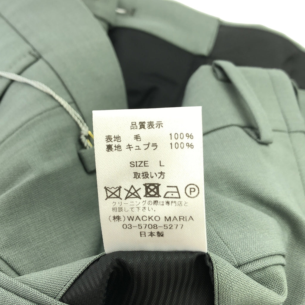 【新品】  WACKO MARIA / ワコマリア | 2024SS | PLEATED TROUSERS -TYPE 2-  DORMEUIL プリーツパンツ | L | GRAY | メンズ