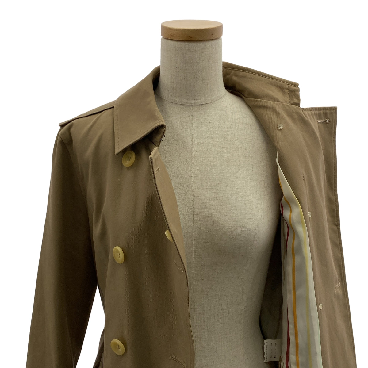 ADAM ET ROPÉ / アダムエロペ | ベルテッド トレンチコート / 柄総裏地 | 38 | ベージュ | レディース