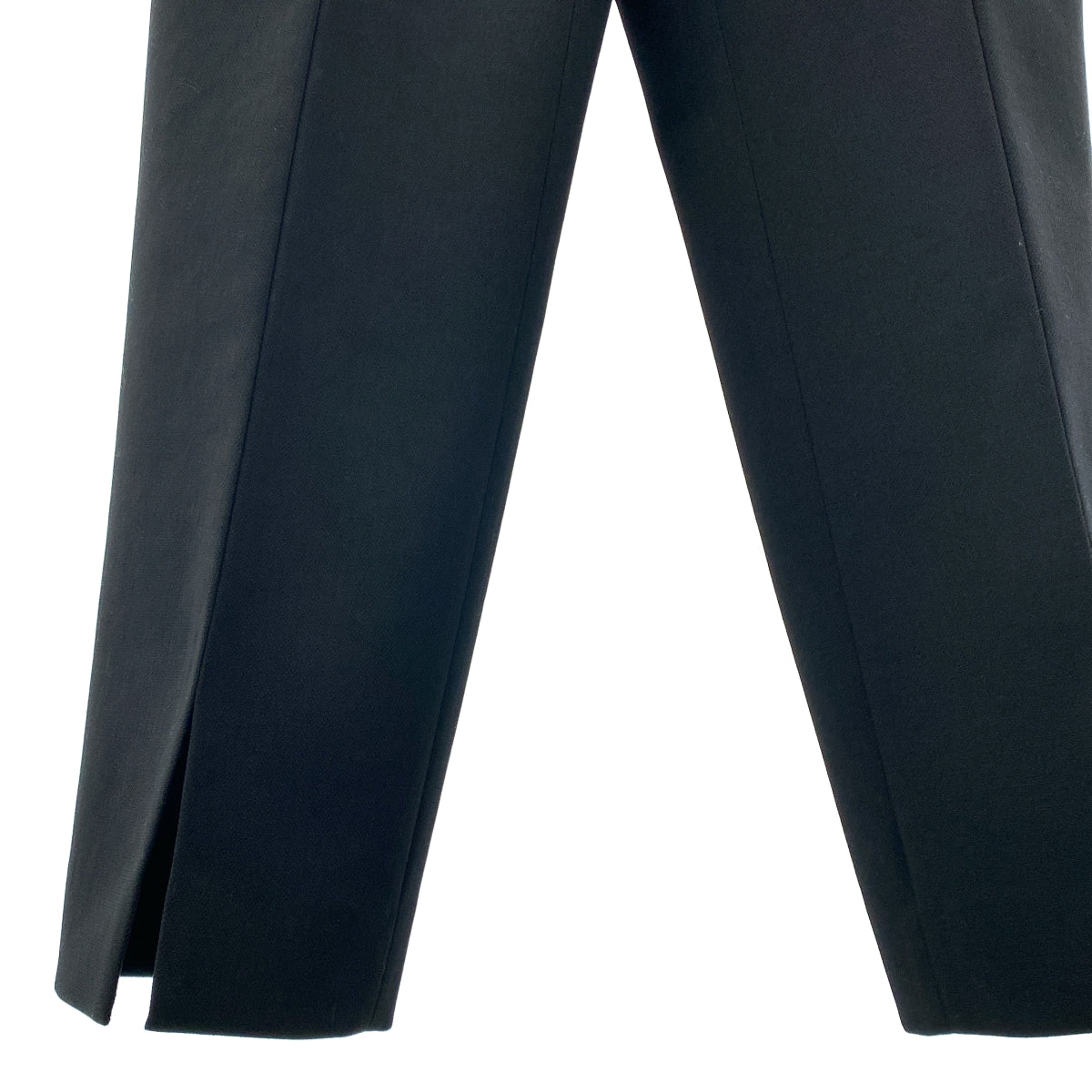 【美品】  JIL SANDER / ジルサンダー | 2024SS | ウール スリット スラックス | 36 | ブラック | レディース