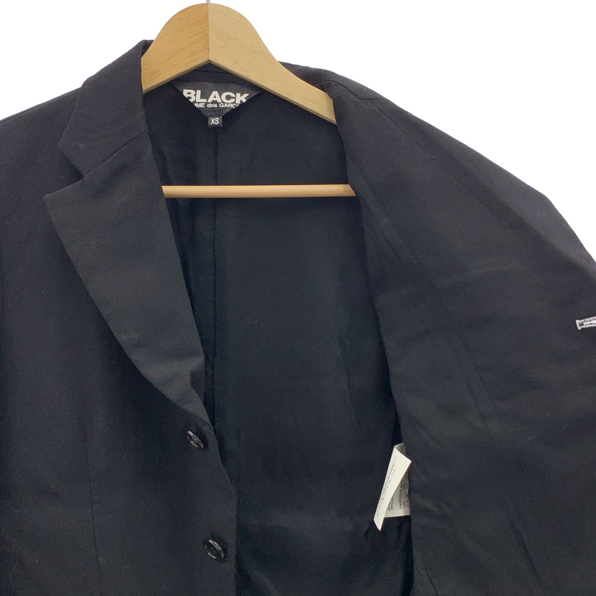 BLACK COMME des GARCONS / 블랙콤 데 갤슨 | 2017AW | 울 싱글 턱시도 재킷 | XS | 남성