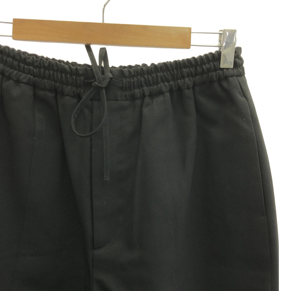 JIL SANDER / 질산더 | 2021SS | Fine Wool Gabardine Pant 드로우 스트링 팬츠 | 46 | 블랙 | 남성