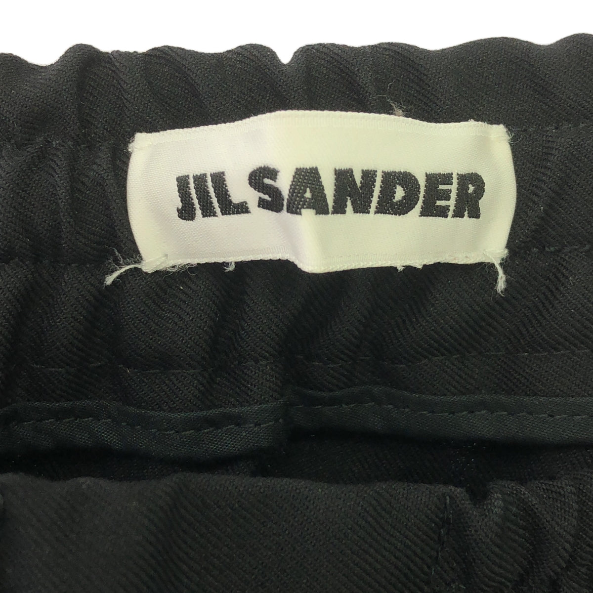 JIL SANDER / 질산더 | 2021SS | Fine Wool Gabardine Pant 드로우 스트링 팬츠 | 46 | 블랙 | 남성
