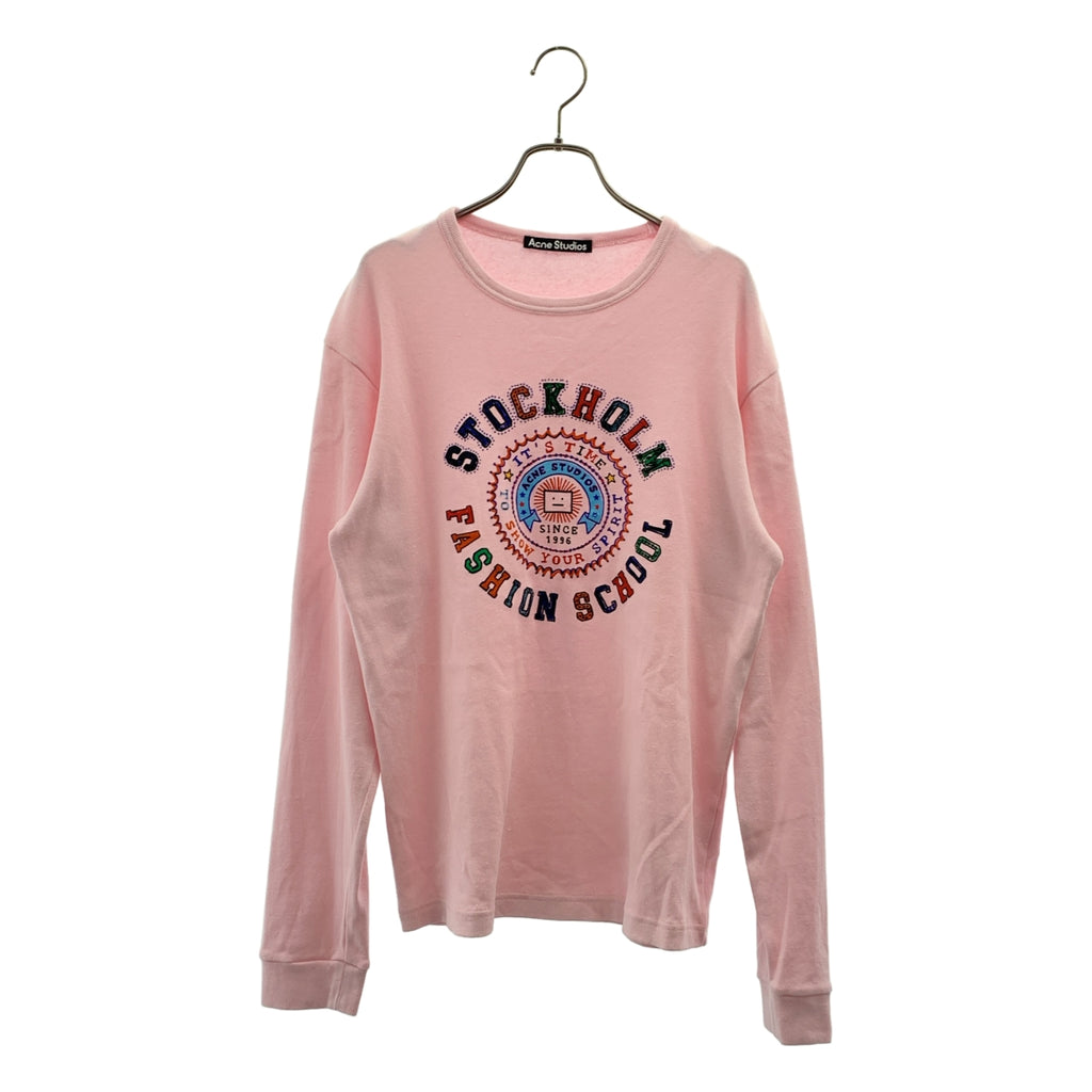 Acne Studios / アクネストゥディオズ | STOCKHOLM FASHION SCHOOL ロゴ カットソー | XS | ピンク | レディース