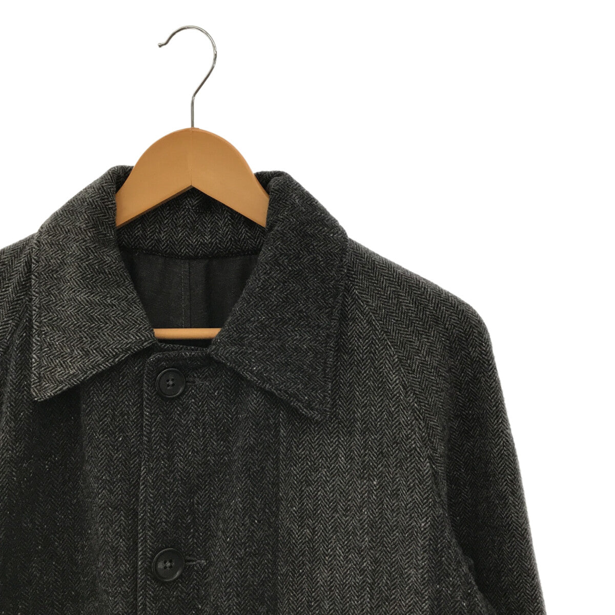 Engineered Garments | Reversible Coat Herringbone Tweed Reversible Coat | XS | Grey | Men's