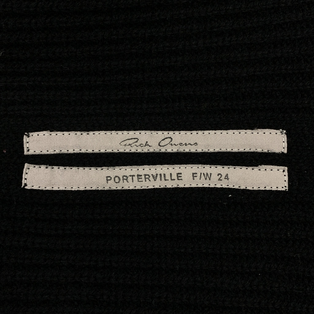 Rick Owens / リックオウエンス | 2024AW | ヘビー ウール ライナー フーデッド ニットベスト | M | ブラック | メンズ