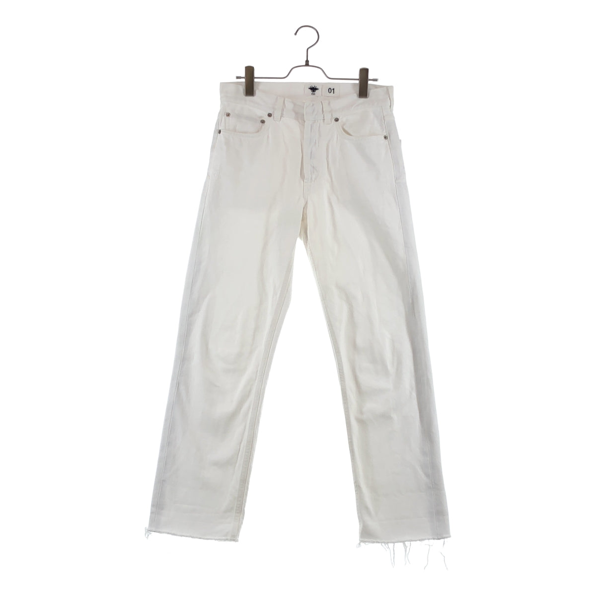 Christian Dior / クリスチャンディオール | コットン カットオフ ロゴテープ ボーイフレンド デニムパンツ | 32 | レディース
