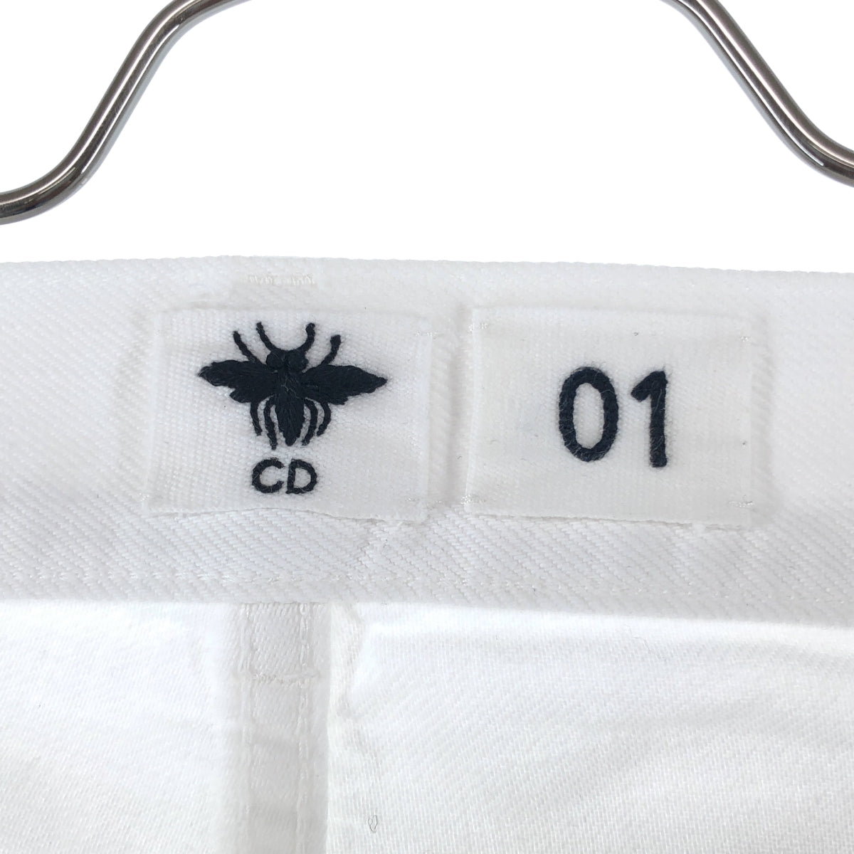 Christian Dior / 기독교 디올 | 코튼 컷오프 로고 테이프 남자 친구 데님 바지 | 32 | 여성