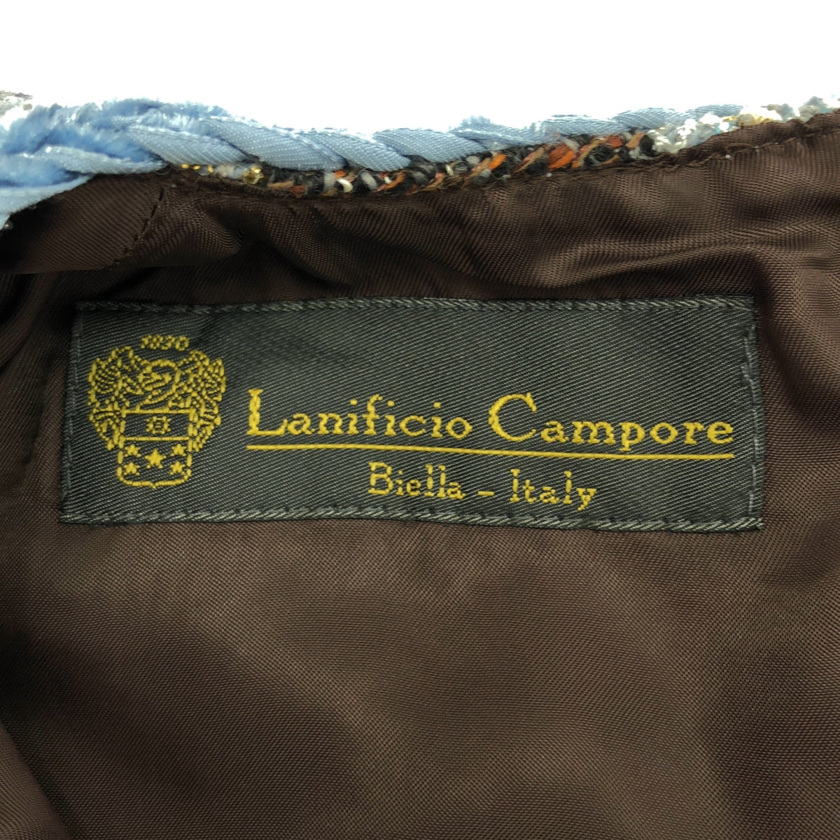 BROOKS BROTHERS / ブルックスブラザーズ | × Lanificio Campore / ラニフィシオ・カンポーレ ツイード ドレス ワンピース | 0 | ブルー/ブラウン | レディース