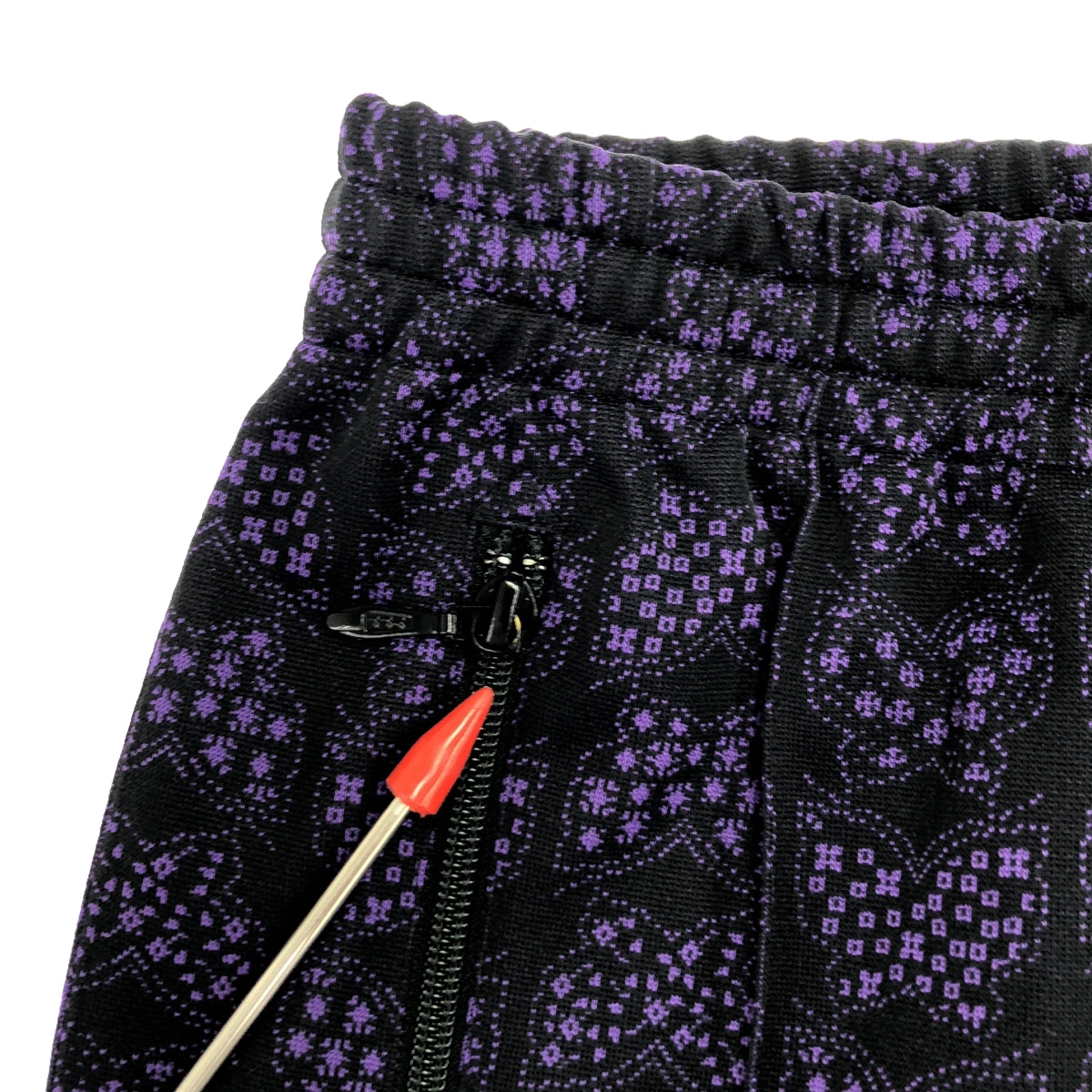 [狀況良好] 針 |運動褲 - Poly Jq。 / 全身提花 Papillon 抽繩運動褲 | XS |紫色 |男士