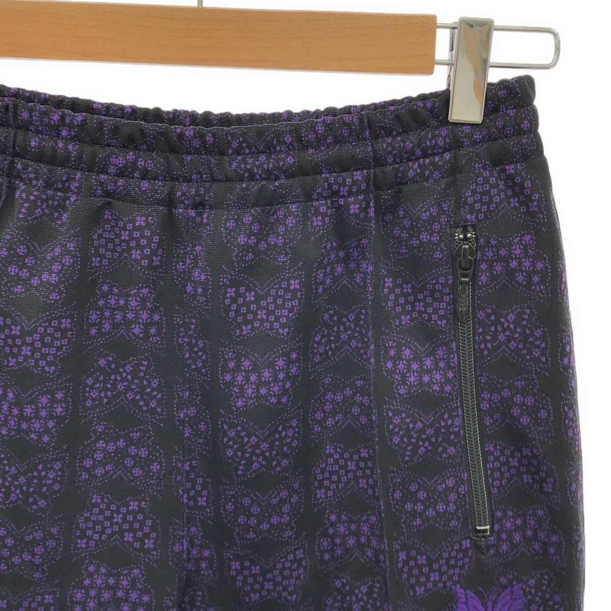 [狀況良好] 針 |運動褲 - Poly Jq。 / 全身提花 Papillon 抽繩運動褲 | XS |紫色 |男士