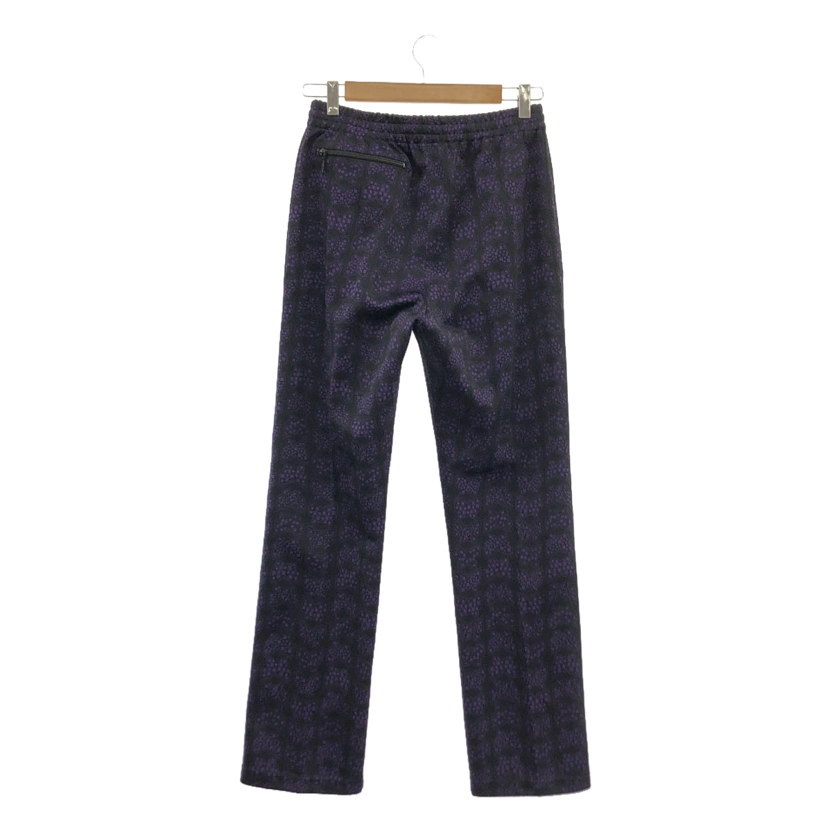 【美品】  Needles / ニードルス | Track Pant - Poly Jq. / 総柄 ジャガード パピヨン ドローストリング トラック パンツ | XS | パープル | メンズ