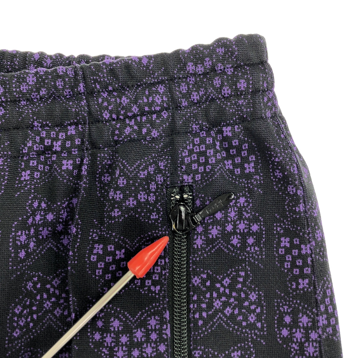 [狀況良好] 針 |運動褲 - Poly Jq。 / 全身提花 Papillon 抽繩運動褲 | XS |紫色 |男士