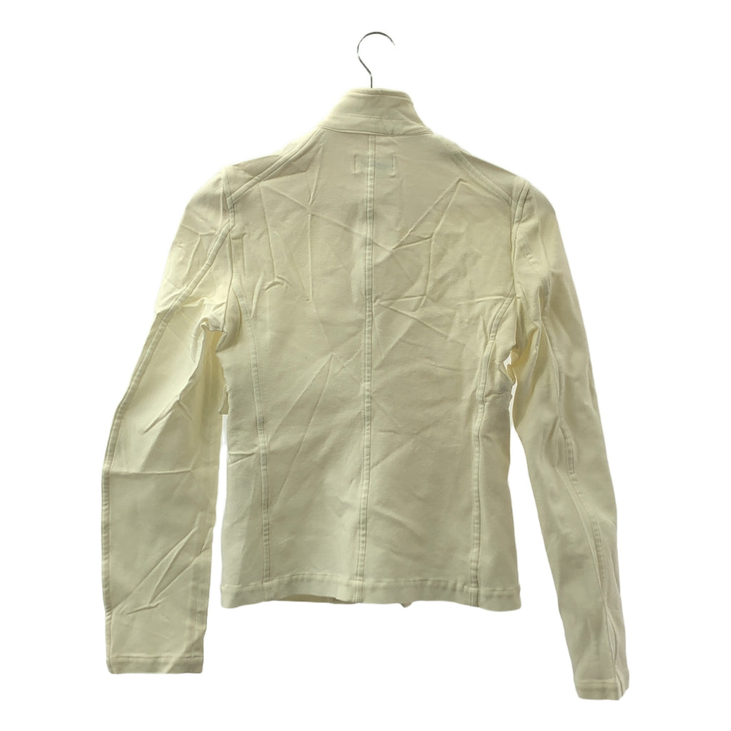 robe de chambre COMME des GARCONS / ローブドシャンブルコムデギャルソン | 90s～ / 1998AW ポリエステル ワッシャー ストレッチ フック式 シングルブレストジャケット | M | ホワイト | レディース