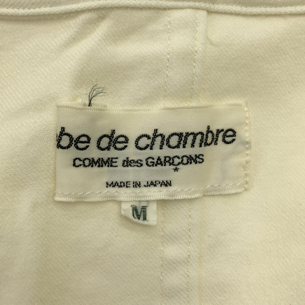 robe de chambre COMME des GARCONS / ローブドシャンブルコムデギャルソン | 90s～ / 1998AW ポリエステル ワッシャー ストレッチ フック式 シングルブレストジャケット | M | ホワイト | レディース
