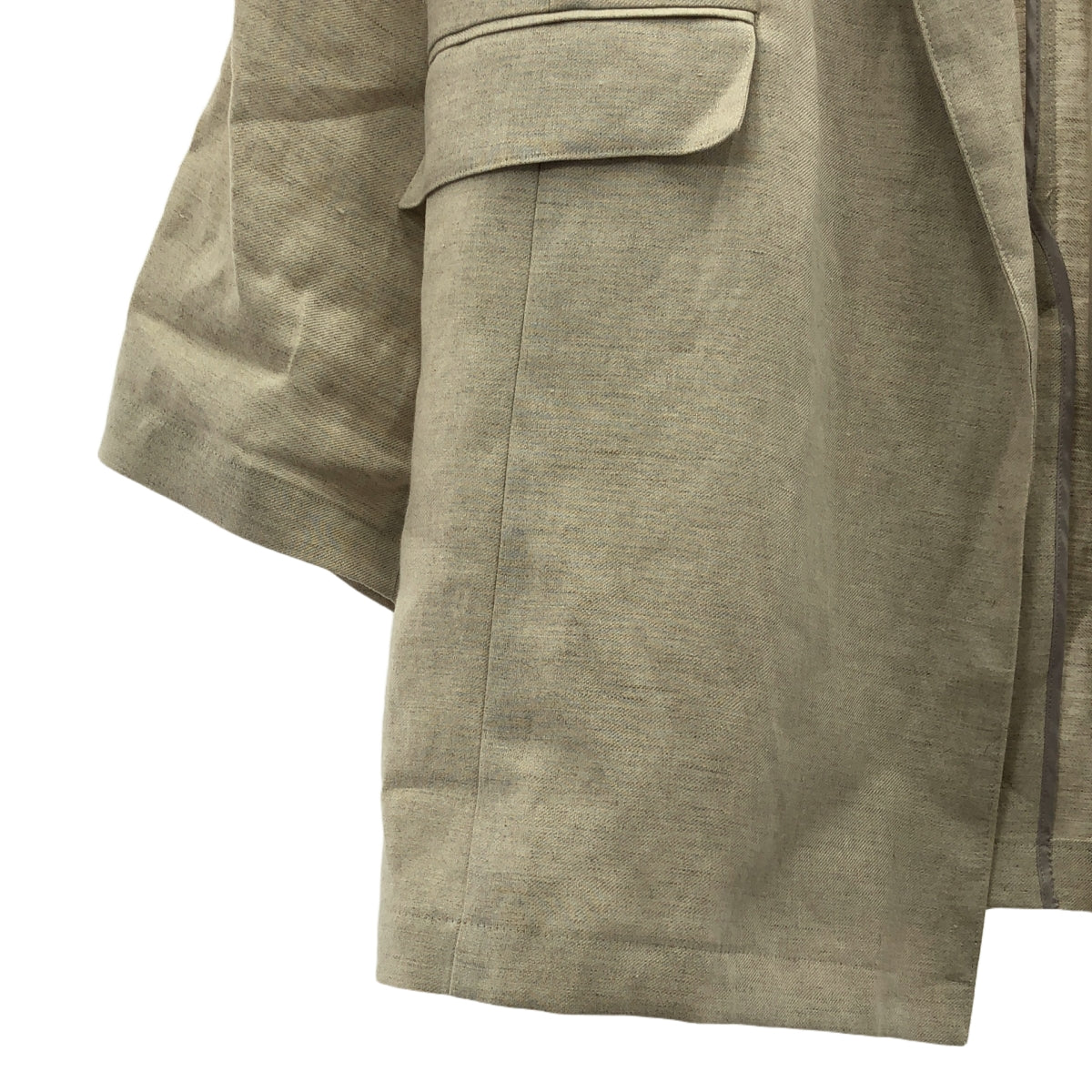 AP 工作室 | 2024SS |亞麻混合輕便外套 | 36 |米色 |女性的