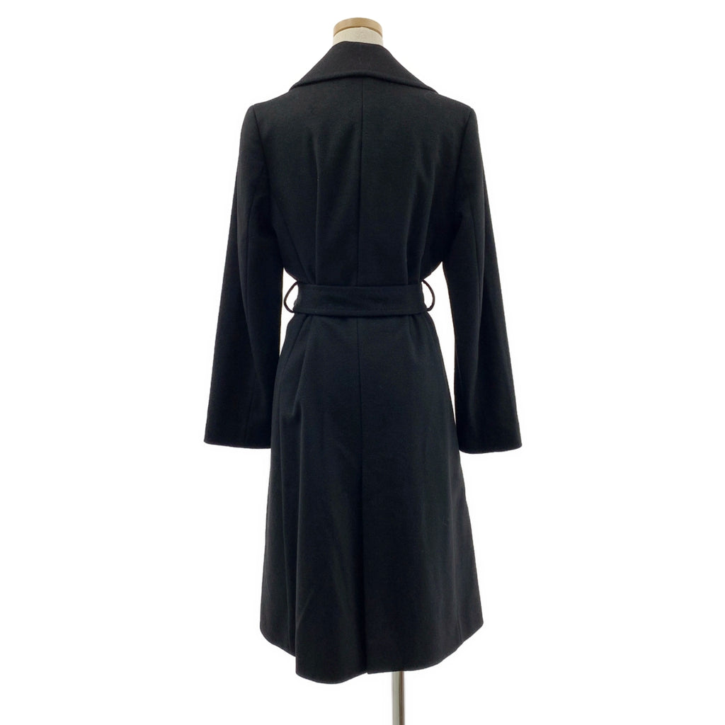 INED / イネド | ウール ベルテッド シングル コート / 総裏地 | 9 | ブラック | レディース