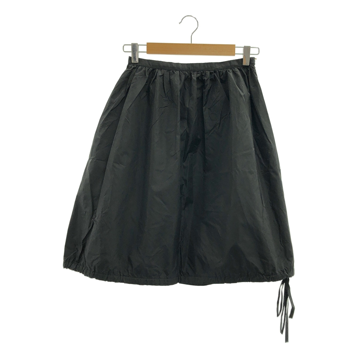 PRADA / 프라다 | 드로우 코드 스커트 | 38 | 블랙 | 여성