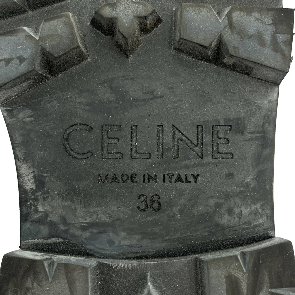CELINE | Triomphe 鏈條雛菊皮革流蘇樂福鞋 | 36碼 |