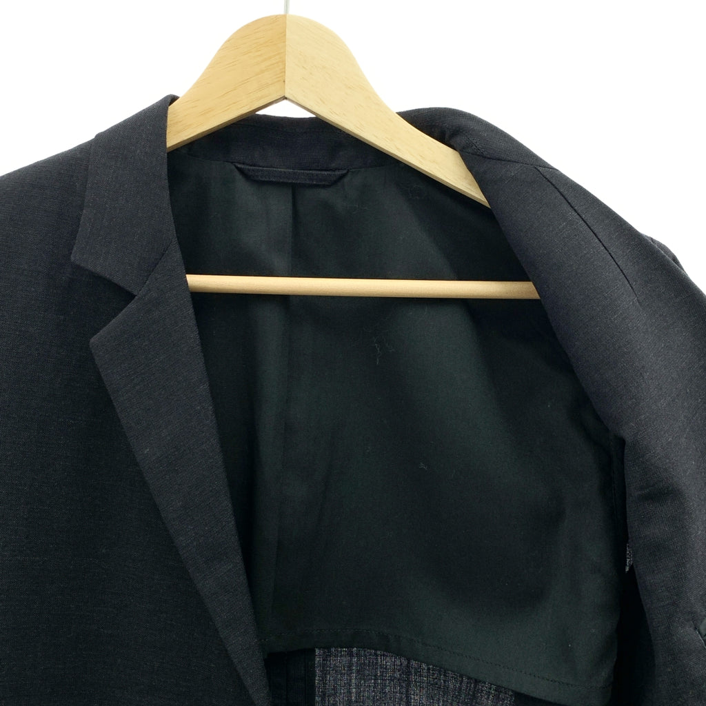 MARGARET HOWELL / マーガレットハウエル | × FOX BROTHERS フォックスブラザーズ ウール リネン 1B テーラードジャケット | 1 | レディース